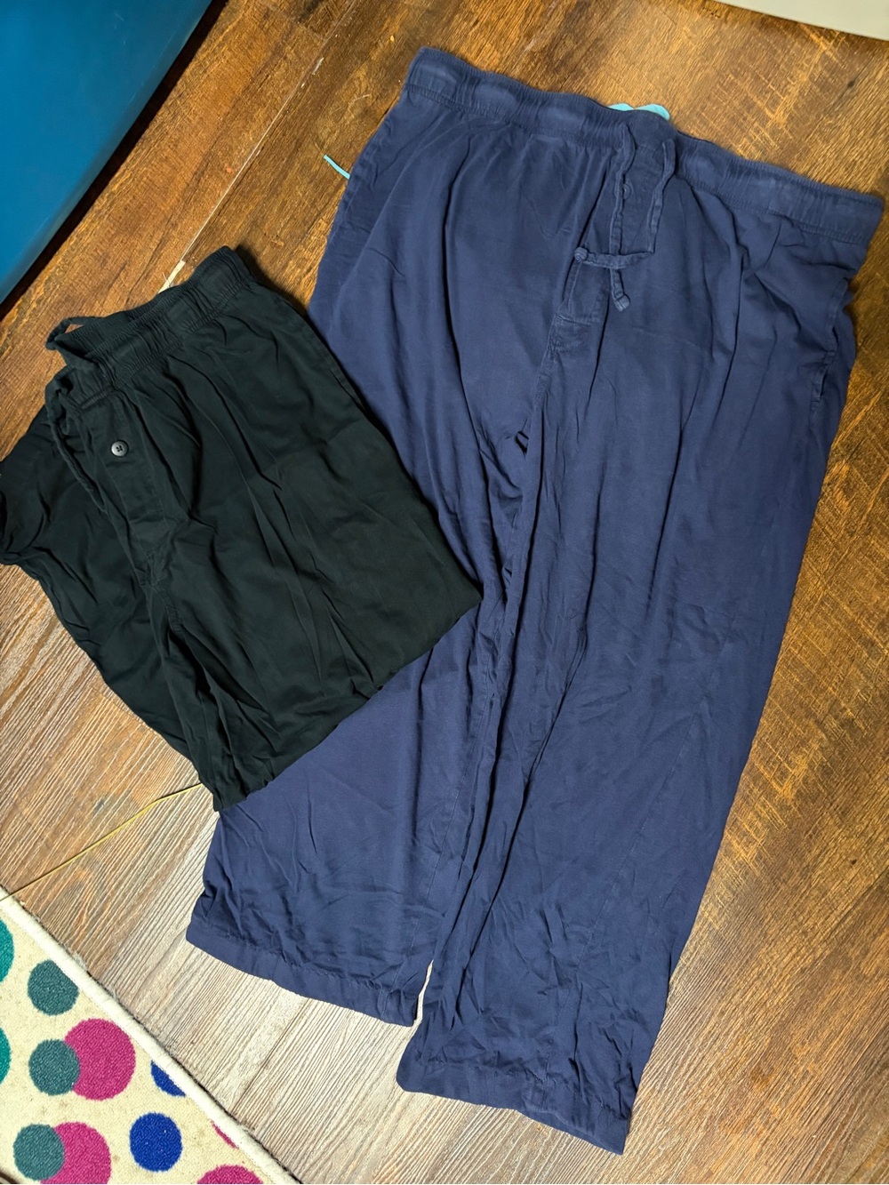 Bundle - 2 GUC Fruit of the Loom Men's Jogger Sweatpants - Navy & Black XL